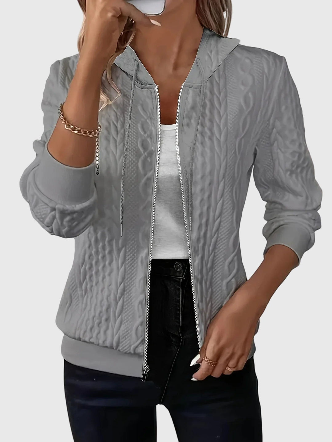 Lena™ Cozy Zip-Up Hoodie