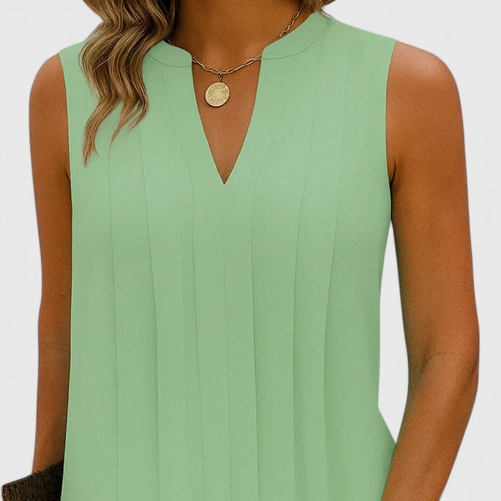 Clarhild™ Elegant V-Neck Dress with a Flattering Silhouette