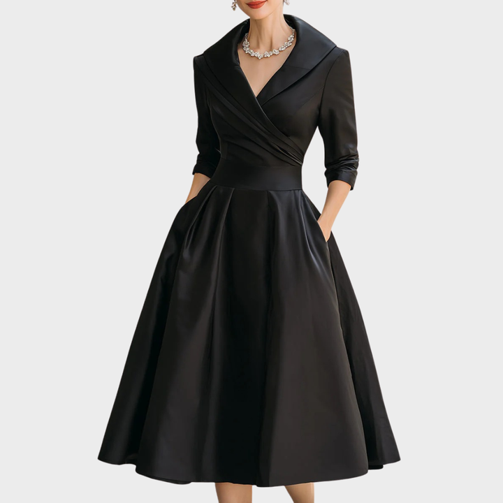 Klaudyna | Sleek, Elegant Midi Dress for Every Occasion