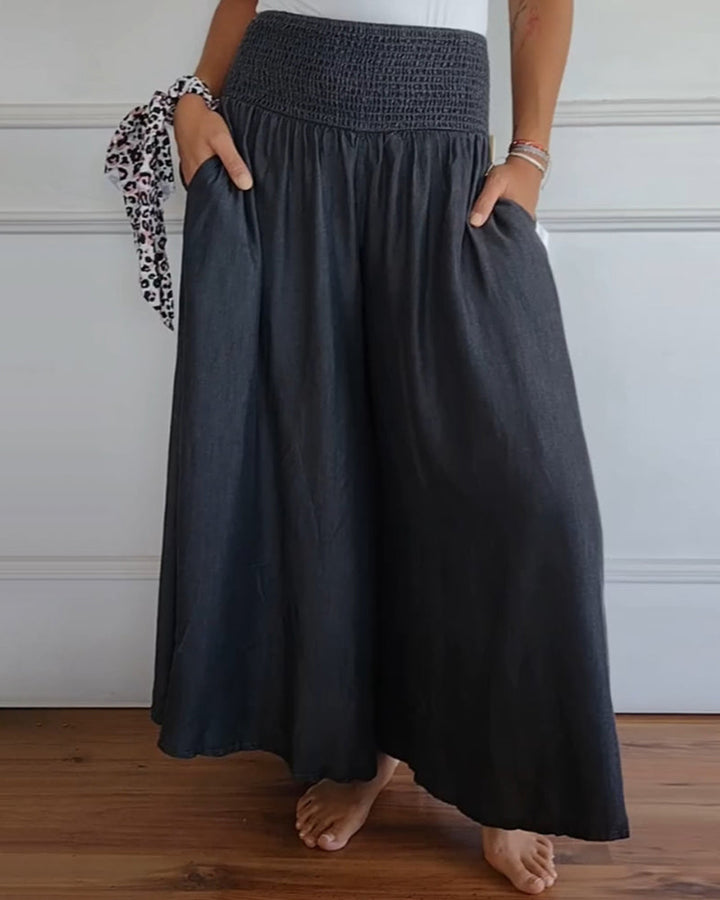 Amelia Elastic-Waist Pants for All-Day Comfort