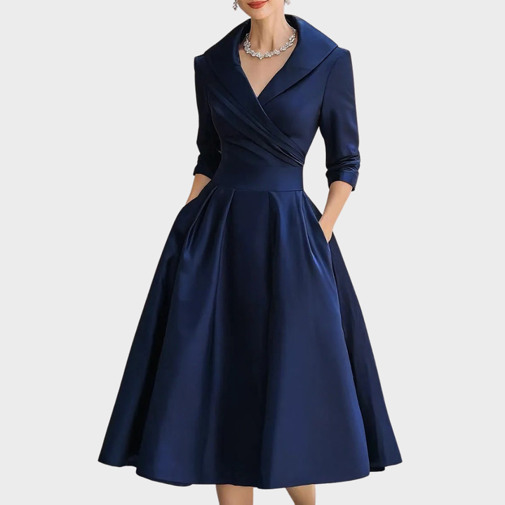 Klaudyna | Sleek, Elegant Midi Dress for Every Occasion