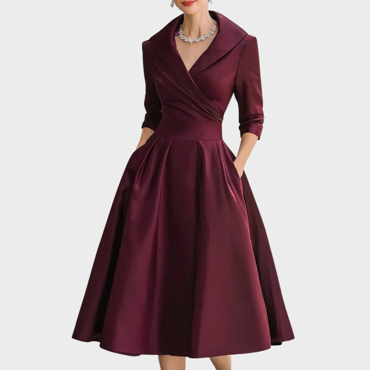 Klaudyna | Sleek, Elegant Midi Dress for Every Occasion