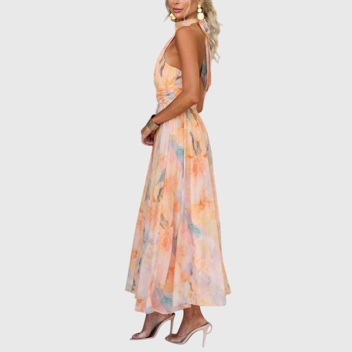 Halter Maxi Dress - Flowy, Flattering Silhouette