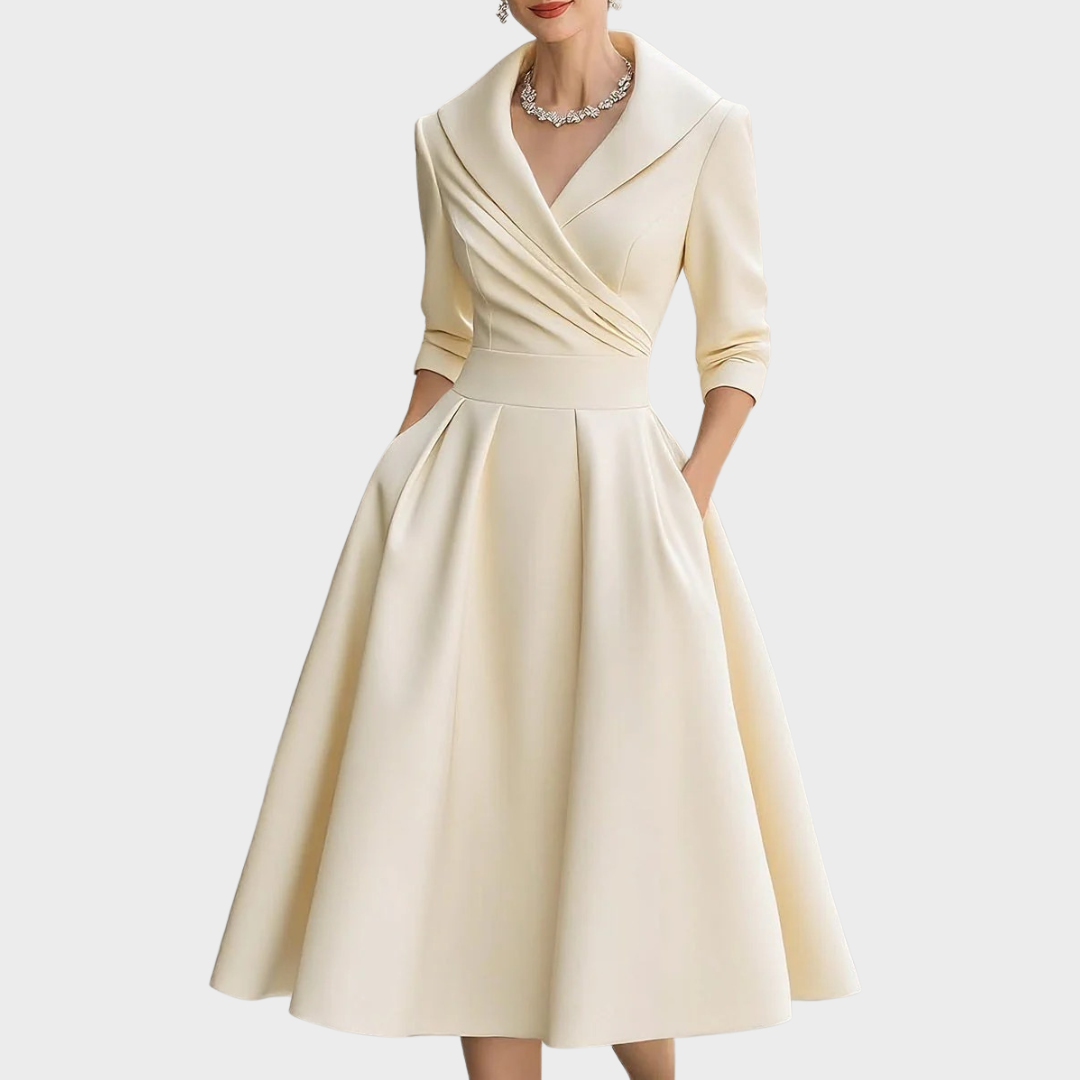 Klaudyna | Sleek, Elegant Midi Dress for Every Occasion