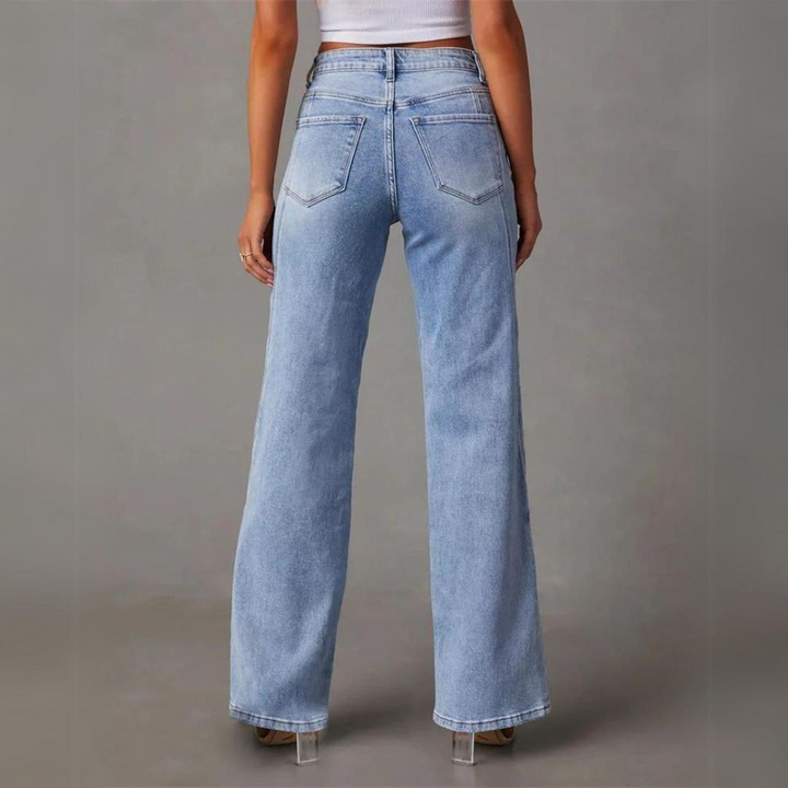 Olivia - Flattering High-Waisted Wide-Leg Jeans