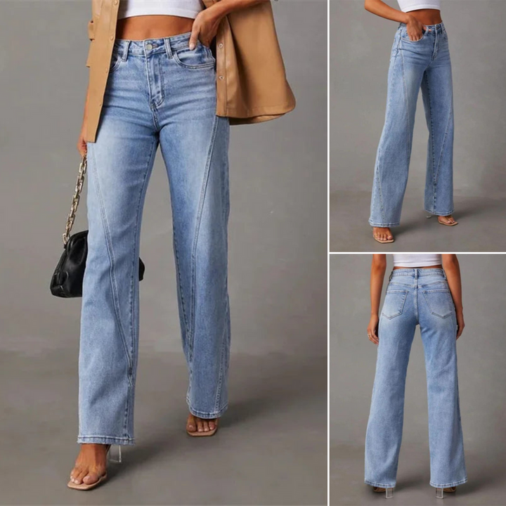 Olivia - Flattering High-Waisted Wide-Leg Jeans