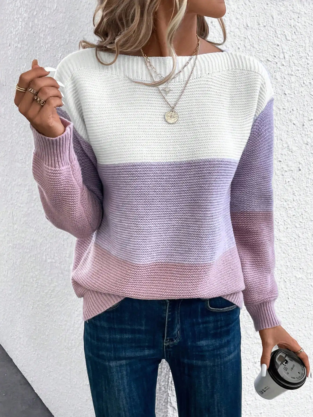 Grace Cozy Ombre Sweater - Soft Gradient Knit for All-Day Comfort