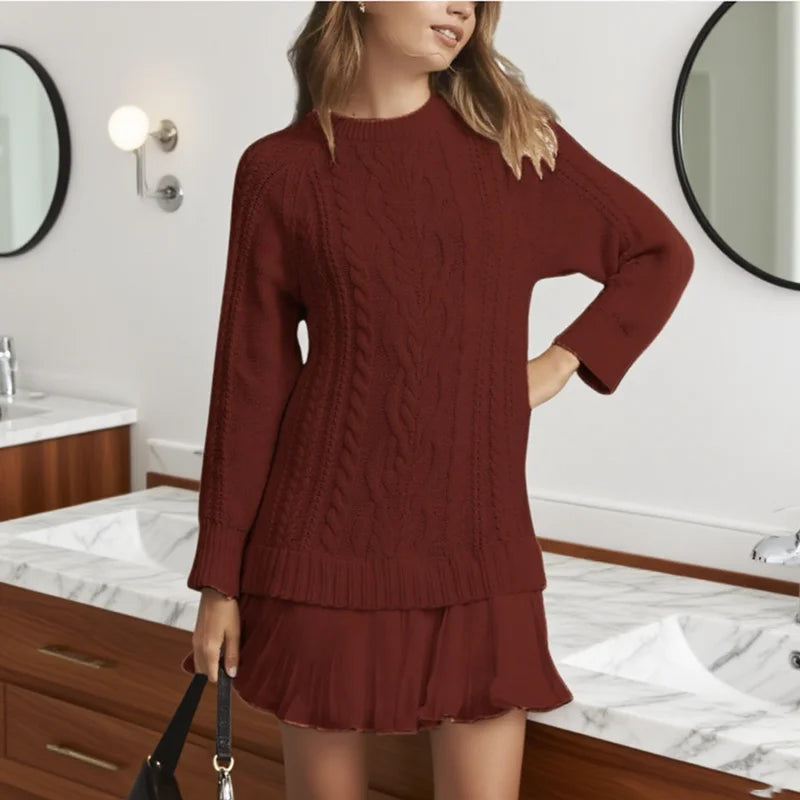 Gaëlle | One-of-a-Kind Cozy Knit Sweater Dress