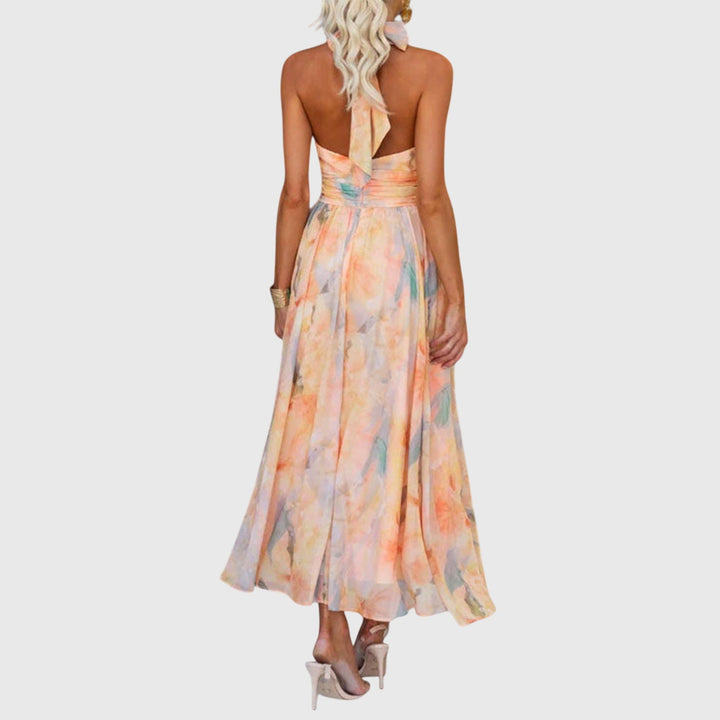 Halter Maxi Dress - Flowy, Flattering Silhouette