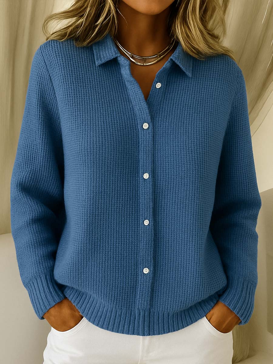 Elaine | Timeless Knit Button-Front Cardigan